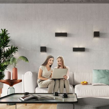 Iluminação de parede LEO 1xE27/60W/230V preto