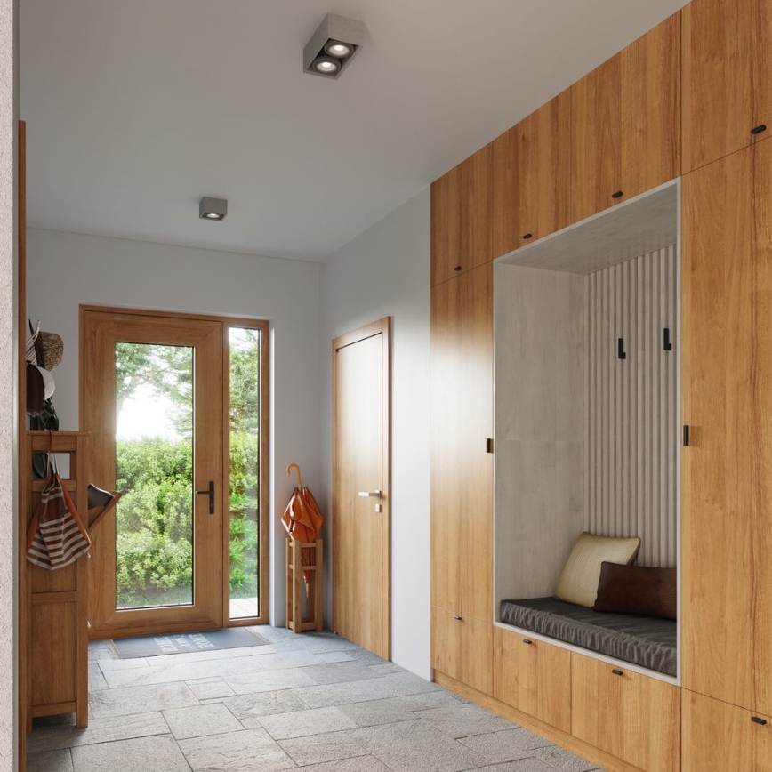 Iluminação de teto QUATRO AR111 1xGU10/40W/230V betão