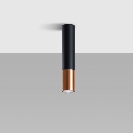 Foco LOOPEZ 1xGU10/10W/230V preto/cobre