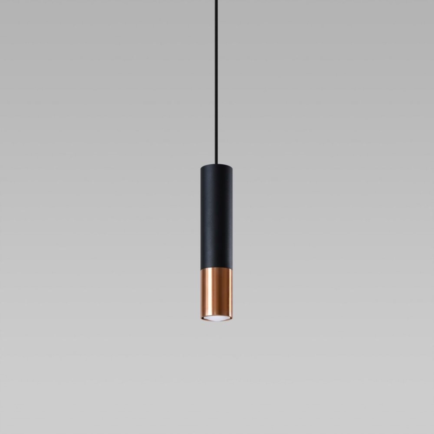 Candeeiro suspenso LOOPEZ 1xGU10/10W/230V preto/cobre