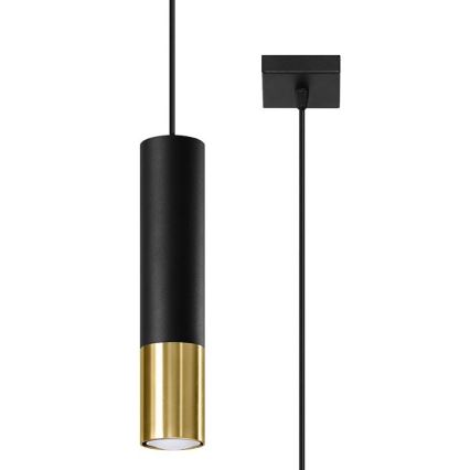 Candelabro suspenso LOOPEZ 1xGU10/40W/230V preto/dourado