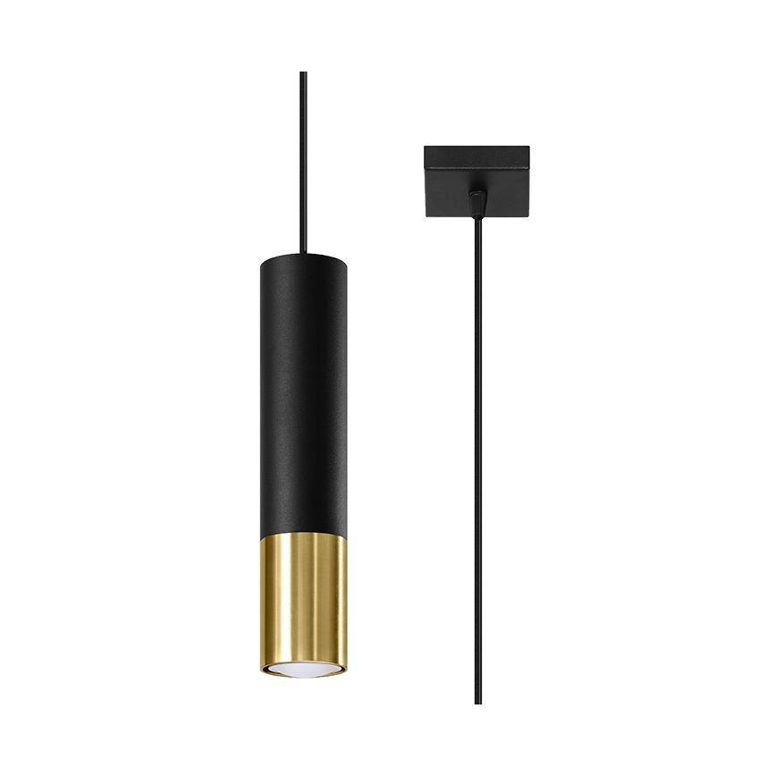Candelabro suspenso LOOPEZ 1xGU10/40W/230V preto/dourado
