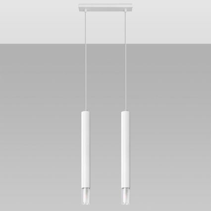 Candelabro suspenso VIZIER 2xG9/40W/230V branco