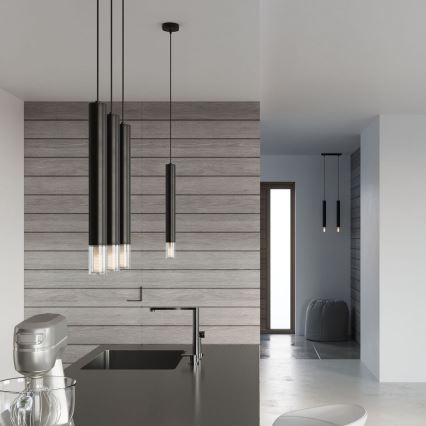 Candelabro suspenso VIZIER 2xG9/40W/230V preto