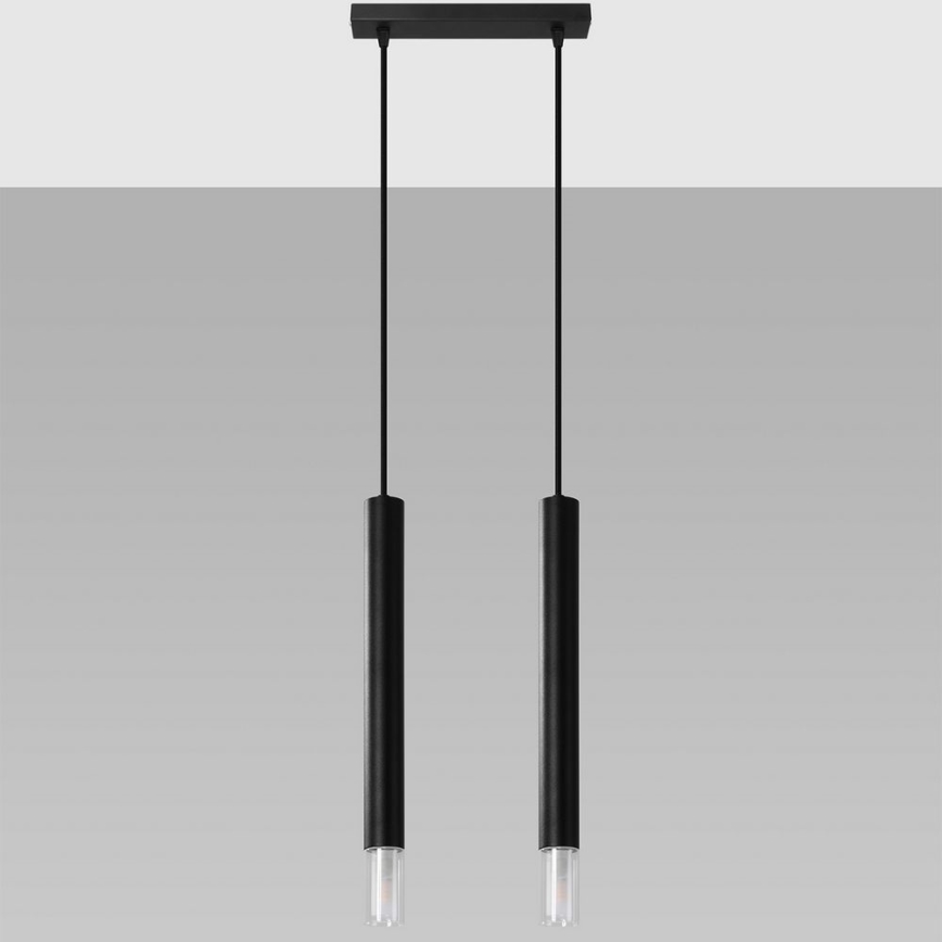 Candelabro suspenso VIZIER 2xG9/40W/230V preto