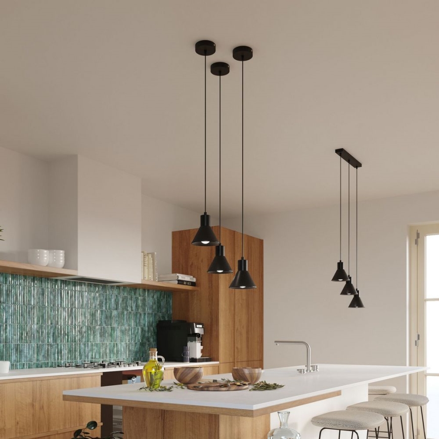 Candelabro suspenso TALEJA 1xE27/60W/230V preto