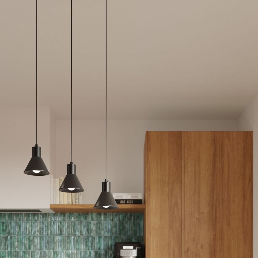 Candelabro suspenso TALEJA 1xE27/60W/230V preto