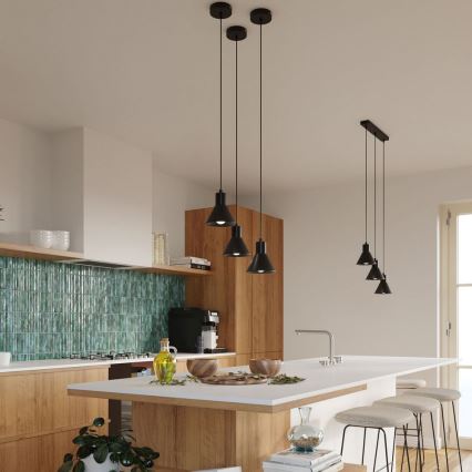 Candelabro suspenso TALEJA 3xE27/60W/230V preto