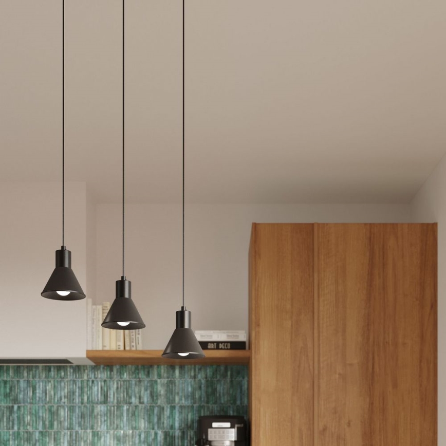 Candelabro suspenso TALEJA 3xE27/60W/230V preto