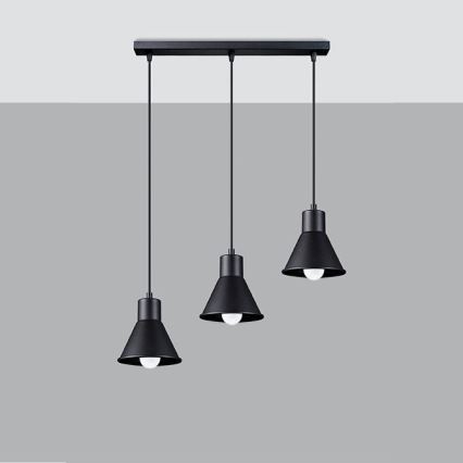 Candelabro suspenso TALEJA 3xE27/60W/230V preto