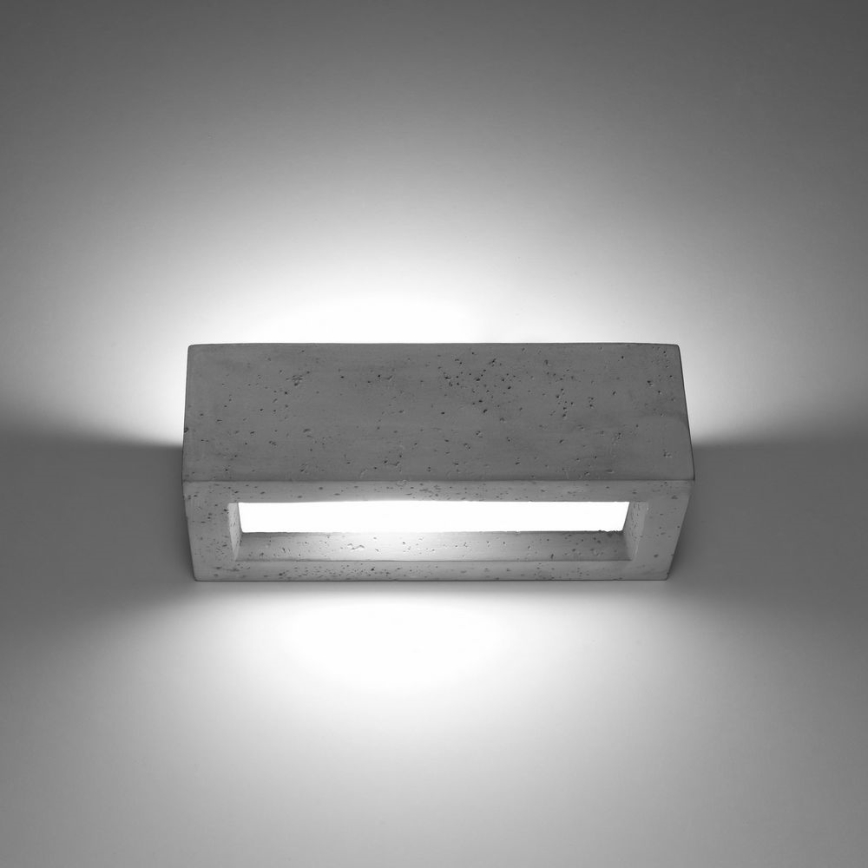 Iluminação de parede VEGA 1xE27/60W/230V 30 cm betão
