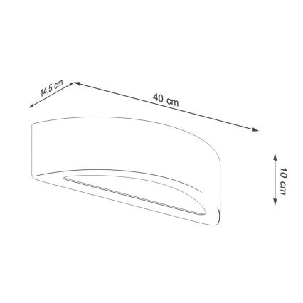 Iluminação de parede ATENA 1xE27/60W/230V betão