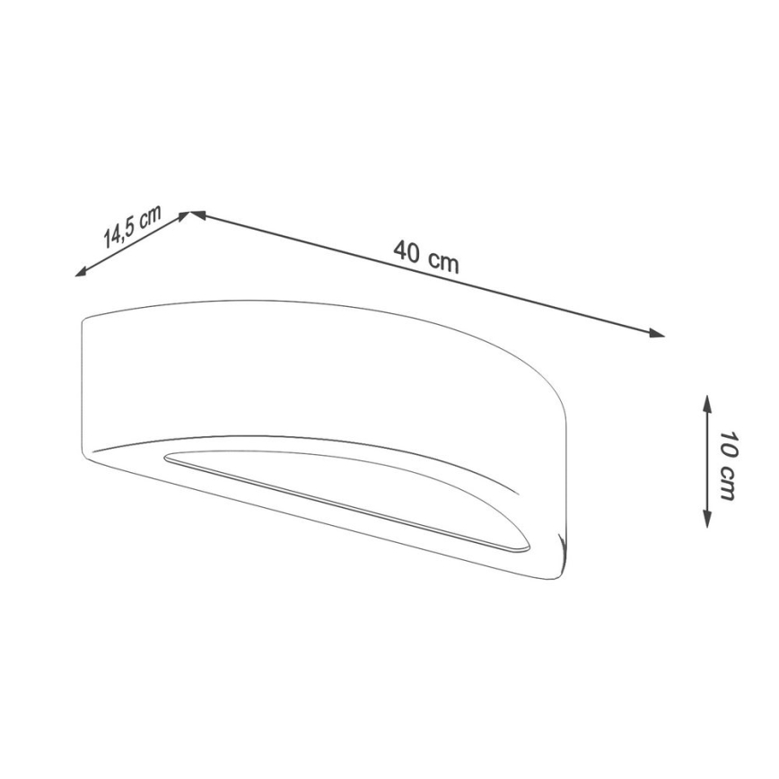 Iluminação de parede ATENA 1xE27/60W/230V betão