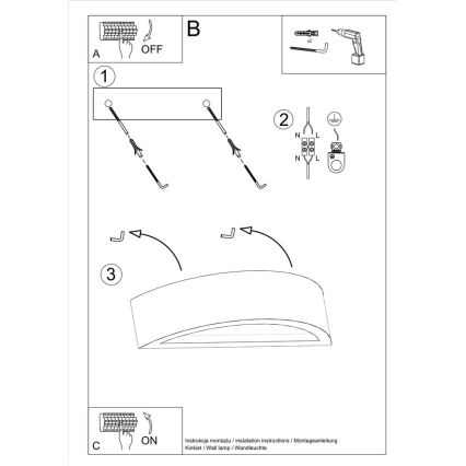 Iluminação de parede ATENA 1xE27/60W/230V betão