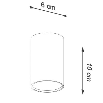 Foco LAGOS 1xGU10/10W/230V 10 cm branco