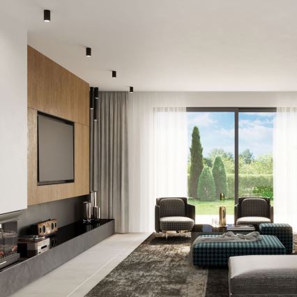 Foco LAGOS 1xGU10/10W/230V 10 cm preto