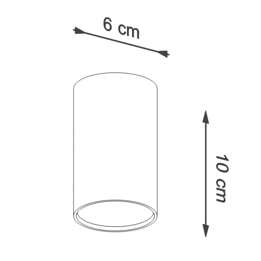 Foco LAGOS 1xGU10/10W/230V 10 cm preto