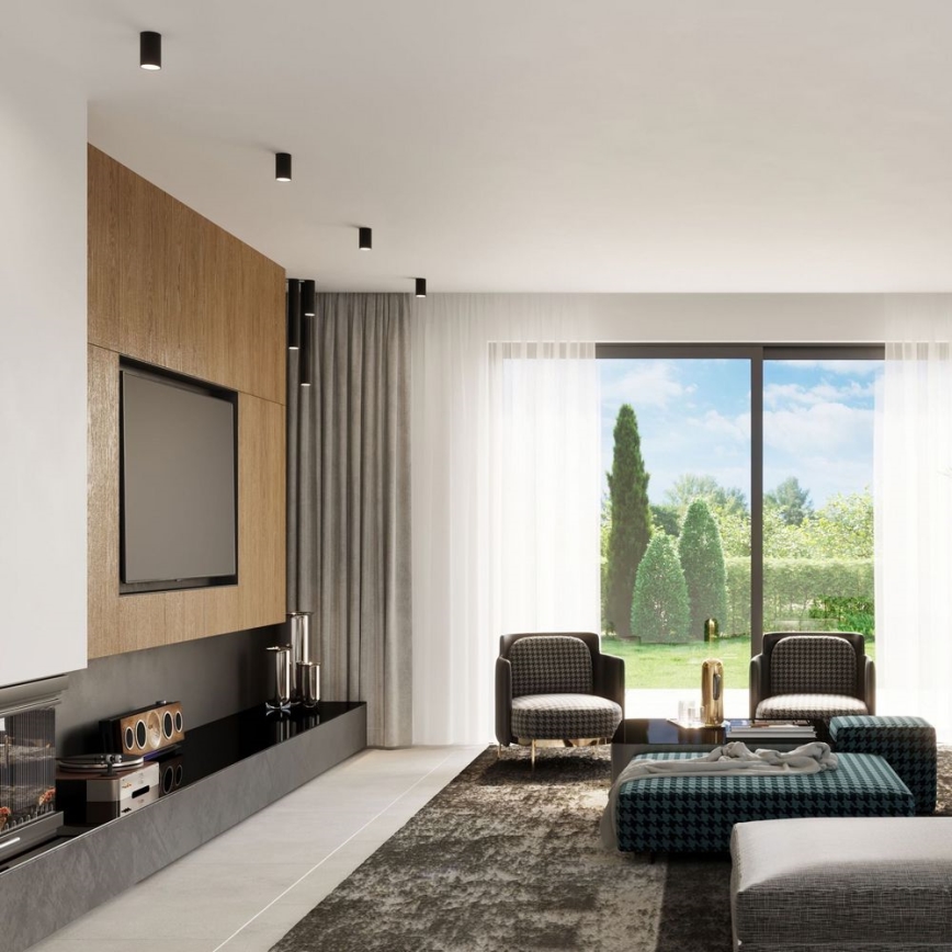 Foco LAGOS 1xGU10/10W/230V 20 cm preto