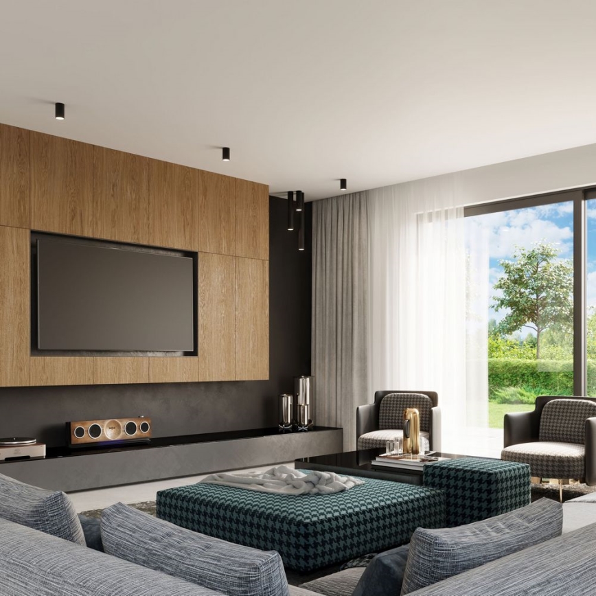 Foco LAGOS 1xGU10/10W/230V 60 cm preto