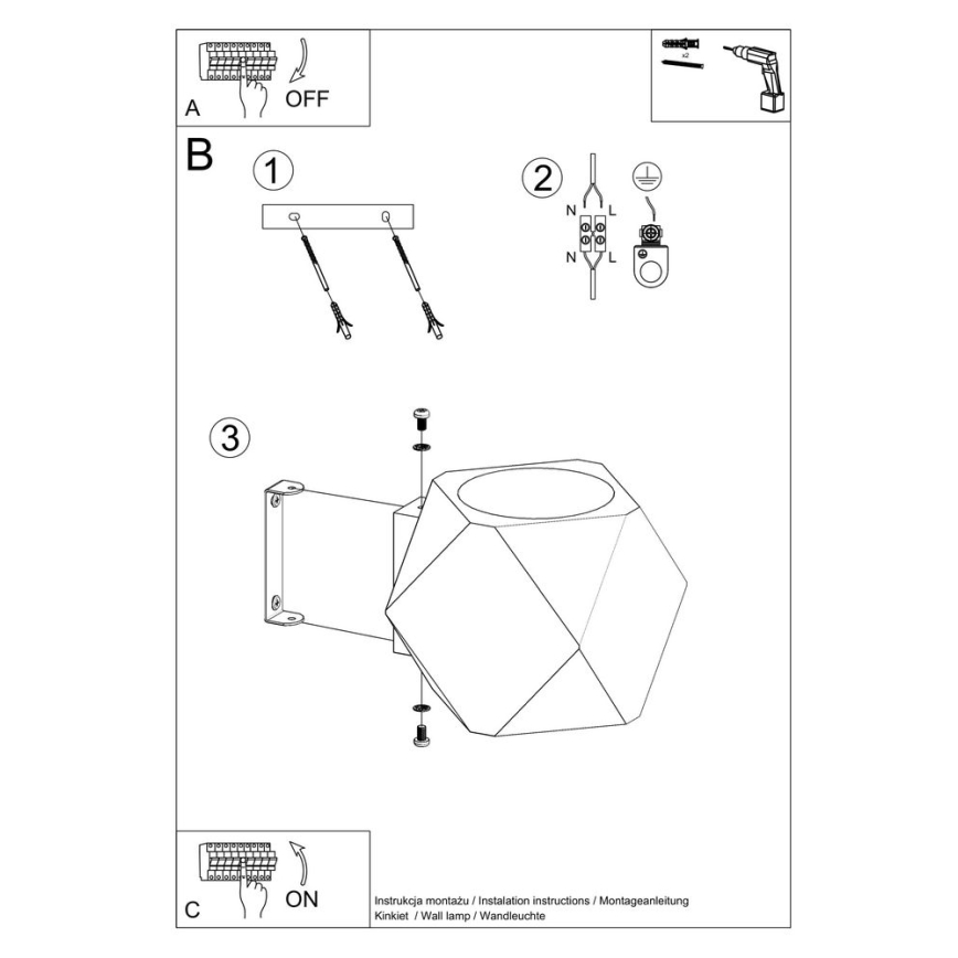 Iluminação de parede WOODY 1xG9/40W/230V carvalho