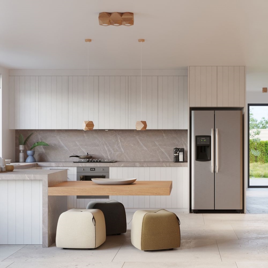 Iluminação de teto WOODY 3xGU10/40W/230V carvalho