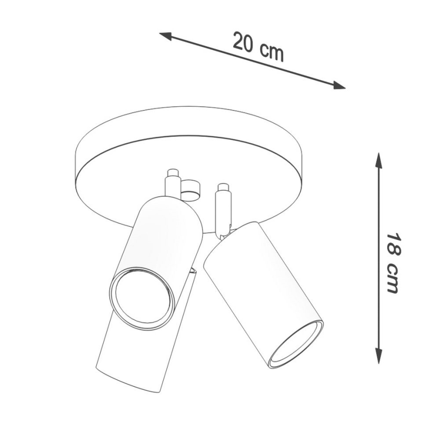 Foco RING 3xGU10/10W/230V branco