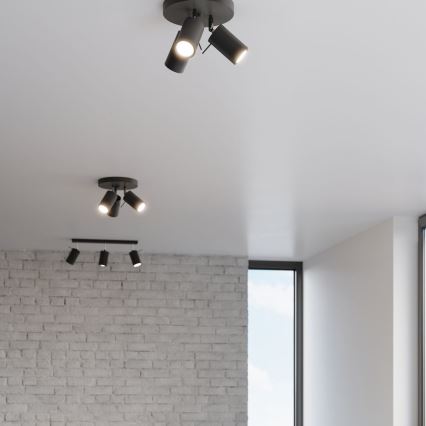 Foco RING 3xGU10/10W/230V preto