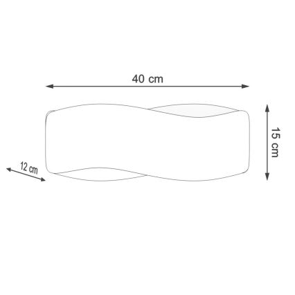 Iluminação de parede TILA 2xG9/40W/230V 40 cm branca