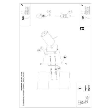 Foco de parede RING 1xGU10/10W/230V branco