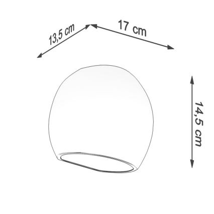 Iluminação de parede GLOBE 1xE27/60W/230V branco brilhante