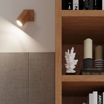 Foco de parede ZEKE 1xGU10/40W/230V carvalho