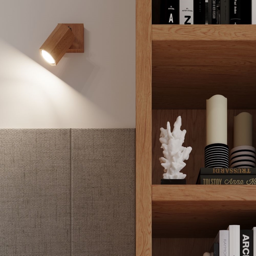 Foco de parede ZEKE 1xGU10/40W/230V carvalho