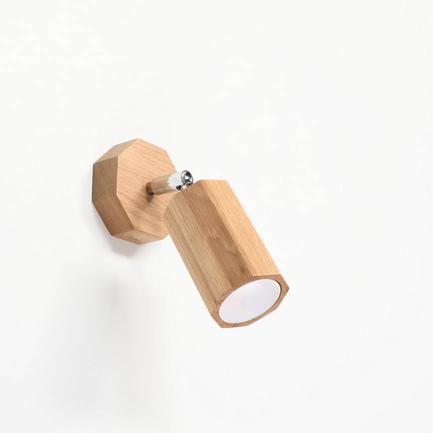 Foco de parede ZEKE 1xGU10/40W/230V carvalho