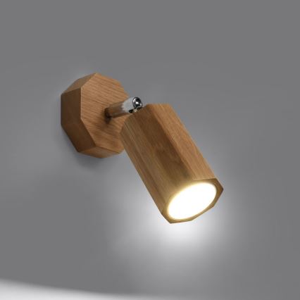 Foco de parede ZEKE 1xGU10/40W/230V carvalho