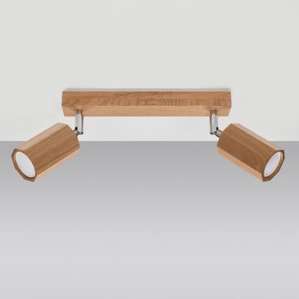 Foco ZEKE 2xGU10/40W/230V carvalho