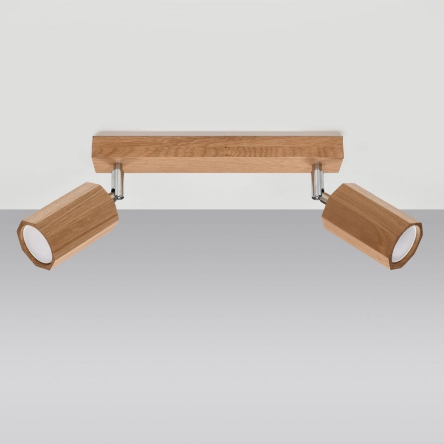 Foco ZEKE 2xGU10/40W/230V carvalho