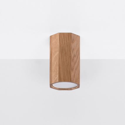 Foco ZEKE 1xGU10/40W/230V 10 cm carvalho