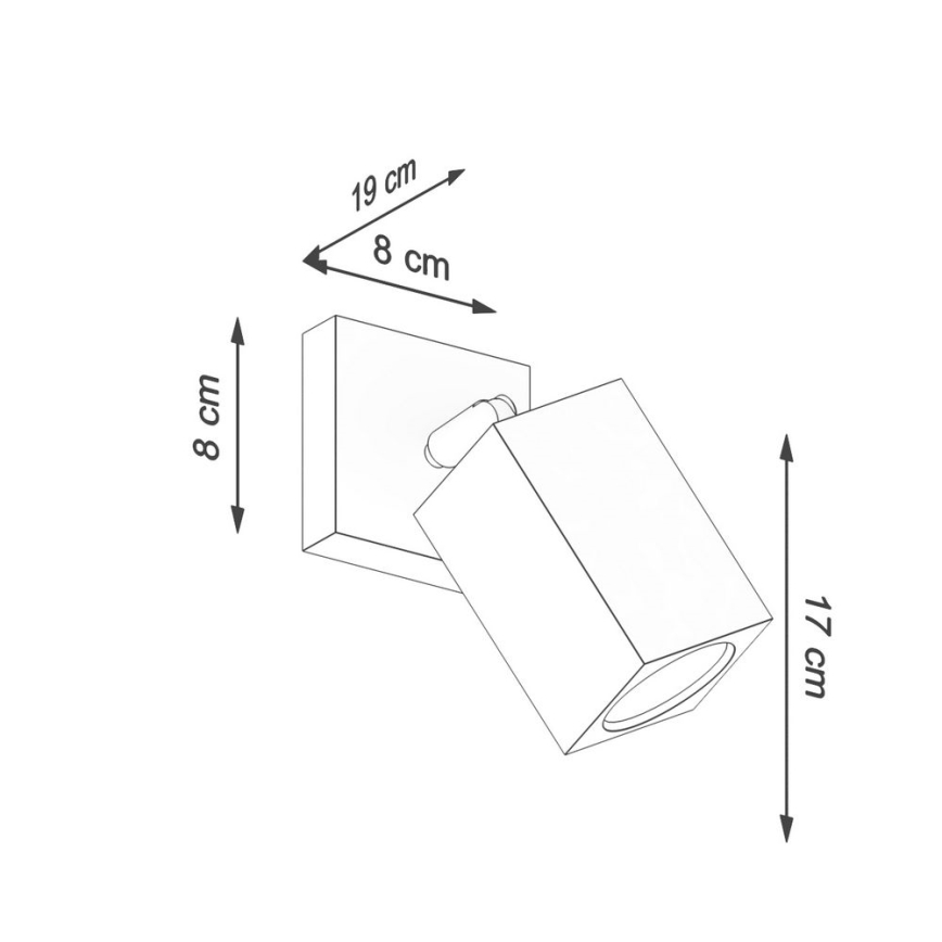 Foco de parede KEKE 1xGU10/40W/230V carvalho