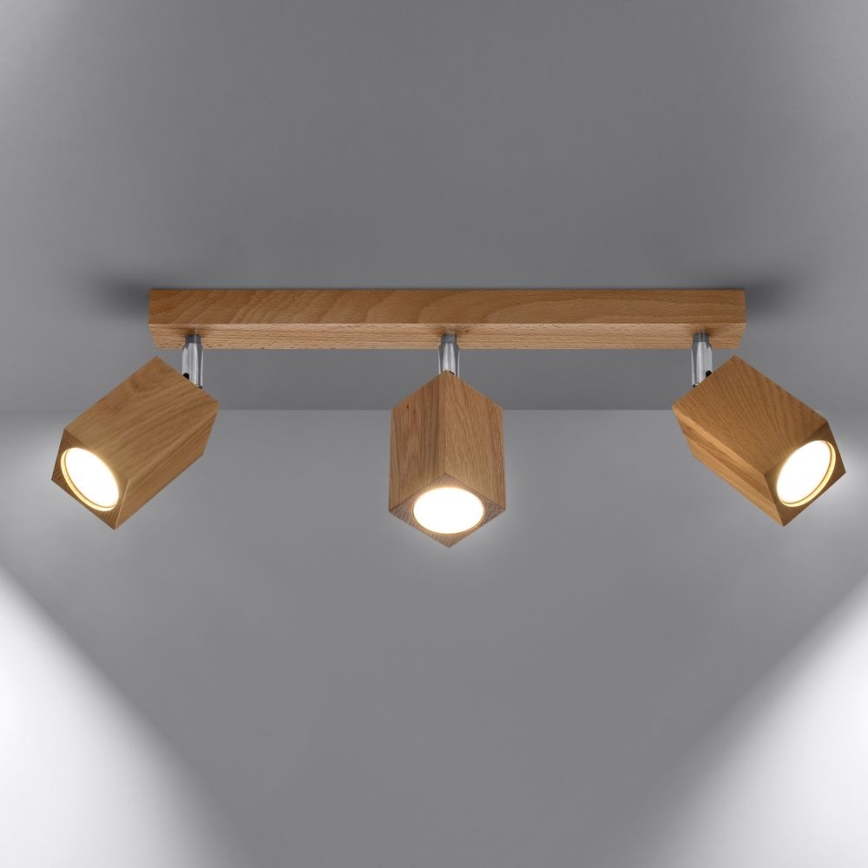 Foco KEKE 3xGU10/40W/230V carvalho