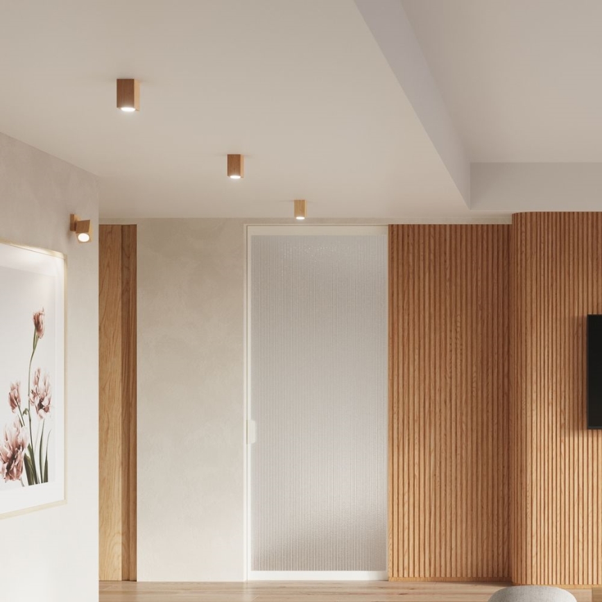 Foco KEKE 1xGU10/40W/230V 10 cm carvalho