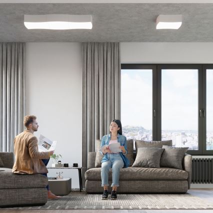 Iluminação de teto SQUARE 2xE27/60W/230V branca