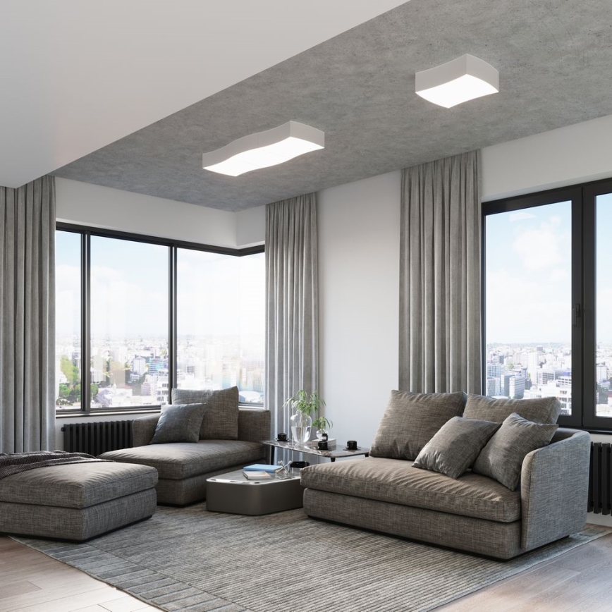 Iluminação de teto SQUARE 2xE27/60W/230V branca