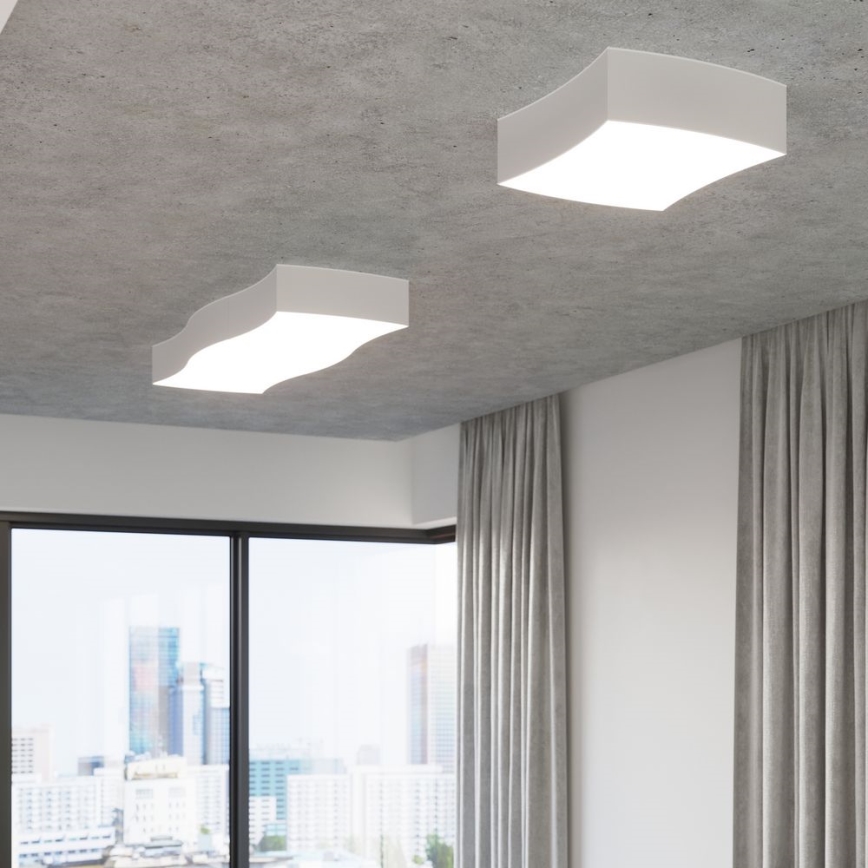 Iluminação de teto SQUARE 2xE27/60W/230V branca