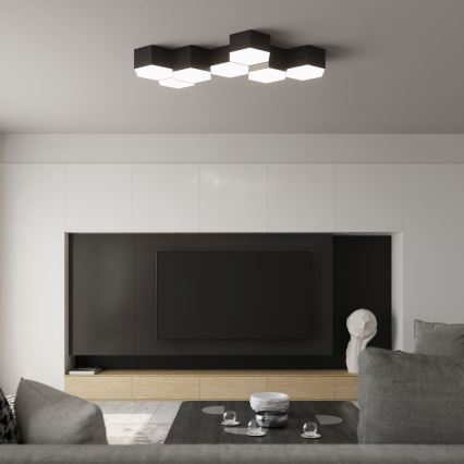 Iluminação de teto SUNDE 2xE27/60W/230V 11,5 cm preta