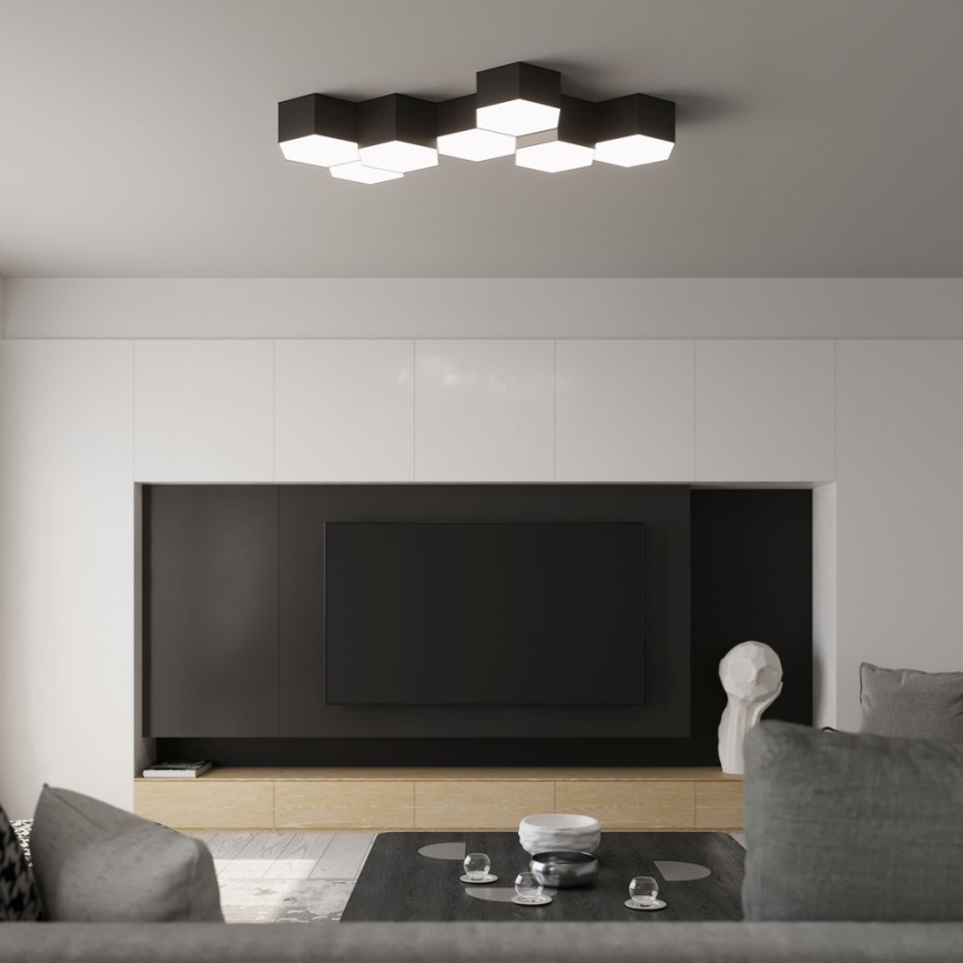Iluminação de teto SUNDE 2xE27/60W/230V 11,5 cm preta