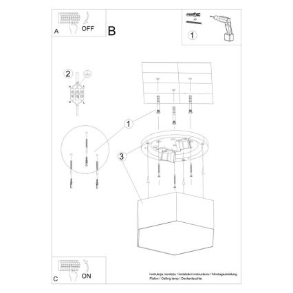 Iluminação de teto SUNDE 2xE27/60W/230V 11,5 cm preta