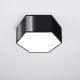 Iluminação de teto SUNDE 2xE27/60W/230V 13,5 cm preta