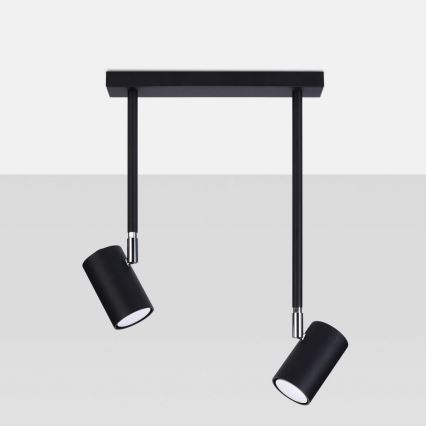 Candelabro suspenso NORANO 2xGU10/40W/230V preto