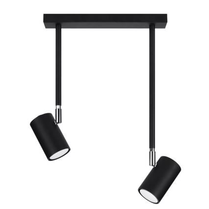 Candelabro suspenso NORANO 2xGU10/40W/230V preto