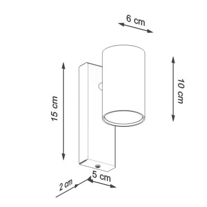 Iluminação de parede UTTI 1xGU10/40W/230V branca